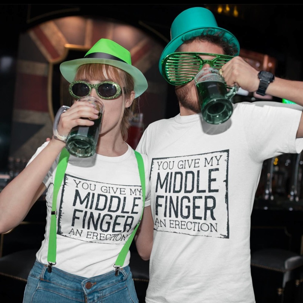 Middle Finger Humor Handmade Sublimated Graphic Tee